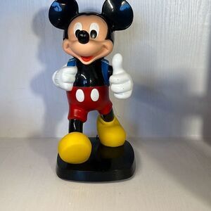 Vintage Walt Disney 1986 Tyco Mickey Mouse Figure Hiking Telephone Base